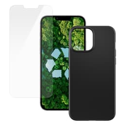 Capa iPhone 13 Pro Max e película de proteção - Plástico - Preto