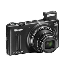 Compacto - Nikon CoolPix S9600 - Preto + Nikon Nikkor 22X Wide optical zoom 25-300mm f/3.4-6.3 ED VR