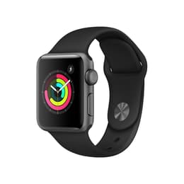 Apple Watch (Series 3) 2017 GPS 38 - Alumínio Cinzento sideral - Bracelete desportiva Preto