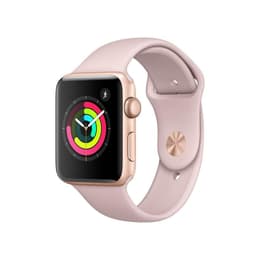 Apple Watch (Series 3) 2017 GPS 42 - Alumínio Dourado - Bracelete desportiva Rosa