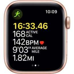 Apple Watch Series SE 1 (2020) GPS 44 mm - Alumínio Dourado - Bracelete desportiva Luz das estrelas