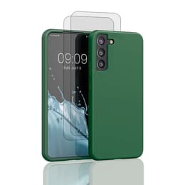 Capa Galaxy S22+ e 2 películas de proteção - Silicone - Verde