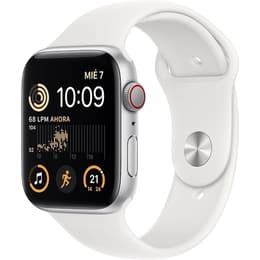 Apple Watch Series SE 2 (2022) GPS + Celular 44 mm - Alumínio Prateado - Bracelete desportiva Branco