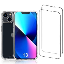 Capa iPhone 13 e 2 películas de proteção - Plástico reciclado - Transparente