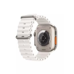 Apple Watch Ultra (2022) GPS + Celular 49 mm - Titânio Titânio natural - Bracelete Ocean Branco