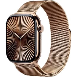 Apple Watch Series 10 (2024) GPS + Celular 42 mm - Titânio Dourado - Loop milanesa Dourado