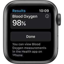 Apple Watch Series 6 (2020) GPS 44 mm - Alumínio Cinzento sideral - Bracelete desportiva Preto