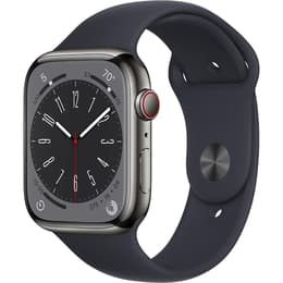 Apple Watch (Series 8) 2022 GPS + Celular 45 - Aço inoxidável Cinzento - Bracelete desportiva