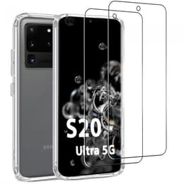 Capa Galaxy S20 Ultra 5G e 2 películas de proteção - TPU - Transparente