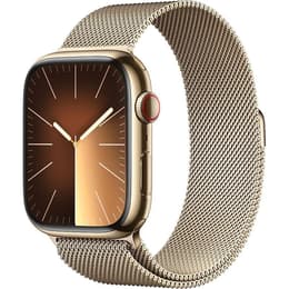 Apple Watch Series 9 (2023) GPS + Celular 41 mm - Aço inoxidável Dourado - Loop milanesa Dourado