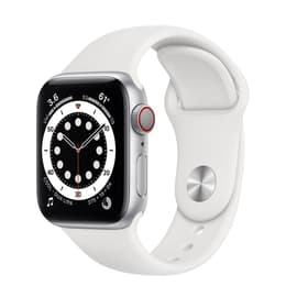 Apple Watch (Series 6) 2020 GPS + Celular 44 - Alumínio Prateado - Bracelete desportiva Branco