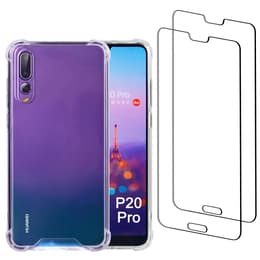 Capa Huawei P20 Pro e 2 películas de proteção - Plástico reciclado - Transparente
