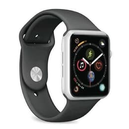 Apple Watch Series 4 (2018) GPS 44 mm - Alumínio Prateado - Bracelete desportiva Preto