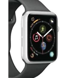 Apple Watch Series 4 (2018) GPS 44 mm - Alumínio Prateado - Bracelete desportiva Preto