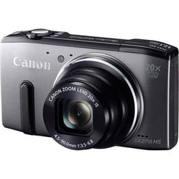 Compacto PowerShot SX270 HS - Cinzento/Preto + Canon 20X IS Zoom Lens f/3.5-6.8