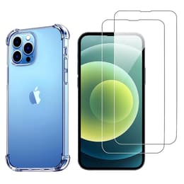 Capa iPhone 13 Pro e 2 películas de proteção - TPU - Transparente