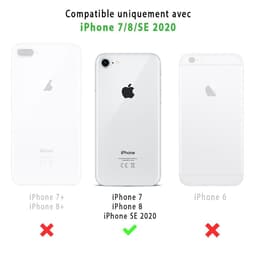 Back Market Capa iPhone 7/8/SE 2020/2022 e película de proteção - Plástico reciclado - Preto