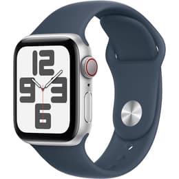 Apple Watch Series 9 (2023) GPS + Celular 45 mm - Alumínio Prateado - Bracelete desportiva Azul