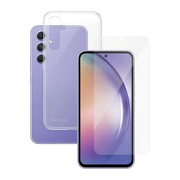 Capa Galaxy A54 e película de proteção - Silicone - Transparente