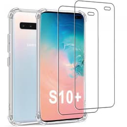 Capa Galaxy S10 Plus e 2 películas de proteção - TPU - Transparente