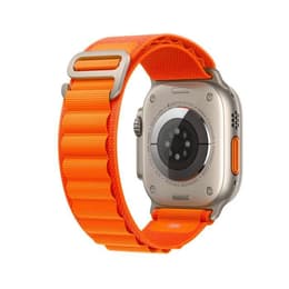 Apple Watch Ultra (2022) GPS + Celular 49 mm - Titânio Titânio natural - Loop Alpine Laranja