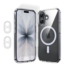 Capa iPhone 17 e 2 películas de proteção - TPU - Transparente