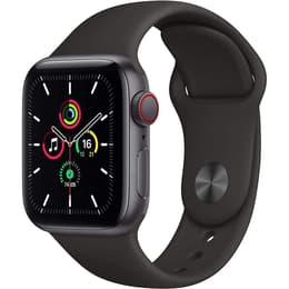 Apple Watch (Series SE) 2020 GPS + Celular 44 - Alumínio Cinzento sideral - Bracelete desportiva Preto