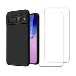 Capa Google Pixel 7 Pro e 2 películas de proteção - Silicone - Preto
