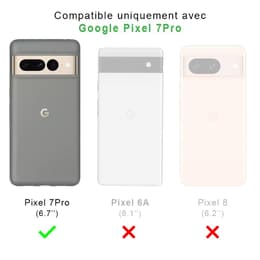 Capa Google Pixel 7 Pro e 2 películas de proteção - Silicone - Preto