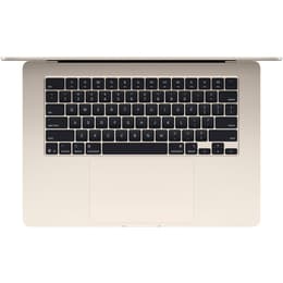 MacBook Air 15" (2025) - M4 da Apple com CPU 10‑core e GPU 10-Core - 16GB RAM - SSD 256GB - Ecrã padrão - QWERTZ - Alemão