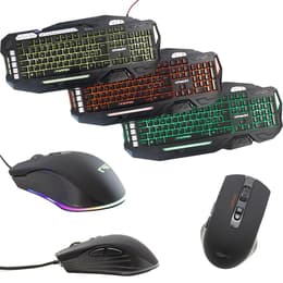 Cortek Teclado QWERTY Italiano Retro-iluminado XWeapon + GP7 Kit Mouse and Keyboard