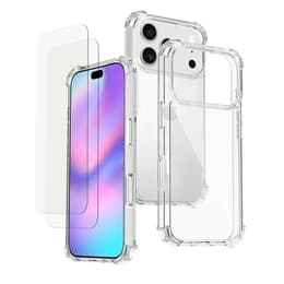 Capa iPhone 17 Pro e 2 películas de proteção - TPU - Transparente