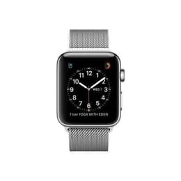 Apple Watch (Series 3) 2017 GPS + Celular 38 - Aço inoxidável Alumínio - Milanese Prateado