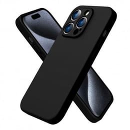 Capa iPhone 15 Pro e 2 películas de proteção - Silicone - Preto