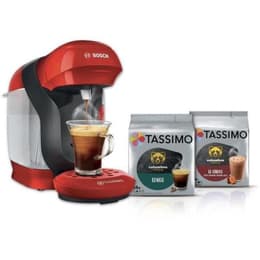 Máquina de café Expresso combinado Machine a Cafe 1 machine a multi-boissons Tassimo BOSCH - STYLE TAS1103 rouge + 2 packs de T- Discs - 0,7 l L - Vermelho