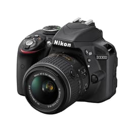 Reflexo D3300 - Preto + Nikon AF-S DX Nikkor 18-55mm f/3.5-5.6G VR II + AF-S DX Nikkor 55-200mm f/4-5.6G VR II f/3.5-5.6 + f/4-5.6