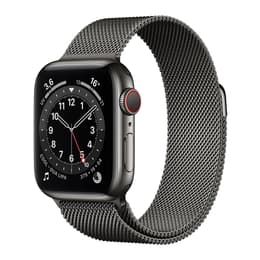 Apple Watch Series 6 (2020) GPS + Celular 40 mm - Titânio Preto sideral - Bracelete desportiva Preto