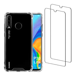 Capa Huawei P30 lite e 2 películas de proteção - Plástico reciclado - Transparente