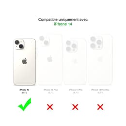 Back Market Capa iPhone 14 e película de proteção - Plástico reciclado - Preto - Padrão de Onda