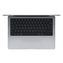 MacBook Pro 14" (2021) - M1 Pro da Apple com CPU 8‑core e GPU 14-Core - 16GB RAM - SSD 512GB - Ecrã padrão - QWERTY - Holandês