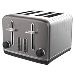 Torradeira Tesco Deco 4 Slice Toaster DEC4TTGR21 compartimentos - Cinzento