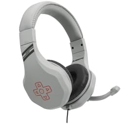 Retro Gaming Headset jogos Auscultador- com fios (sector) com microfone - Branco/Cizento