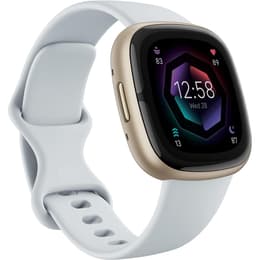 Smart Watch Fitbit GPS Sense 2, Blue Mist/Soft Gold - Dourado
