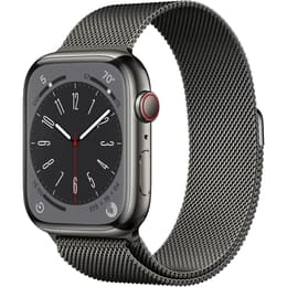 Apple Watch (Series 8) 2022 GPS + Celular 45 - Aço inoxidável Cinzento sideral - Loop milanesa Cinzento