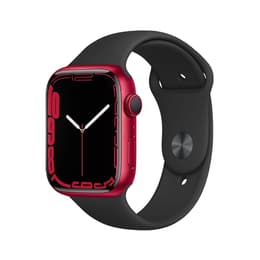 Apple Watch (Series 7) 2021 GPS 45 - Alumínio Vermelho - Bracelete desportiva Preto