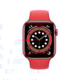 Apple Watch Series 6 (2020) GPS 44 mm - Alumínio Vermelho - Bracelete desportiva Vermelho