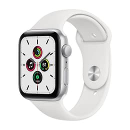 Apple Watch (Series 4) 2018 GPS + Celular 44 - Alumínio Prateado - Bracelete desportiva Branco