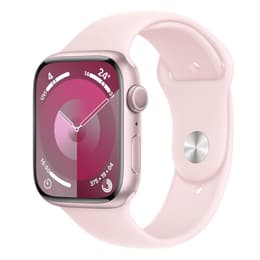Apple Watch Series 9 (2023) GPS + Celular 45 mm - Alumínio Rosa - Bracelete desportiva Branco