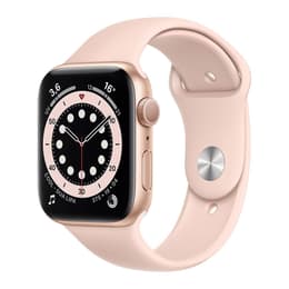 Apple Watch Series 6 (2020) GPS + Celular 44 mm - Alumínio Dourado - Bracelete desportiva Rosa