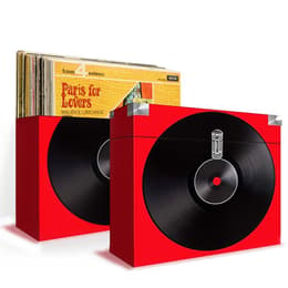 Bmi Boîtes en carton pour le rangement de vos vinyles - Big Ben VINYLCASE04 - Dimensions 35 x 33 x 19 cm - Lot de 2 Gira-Discos